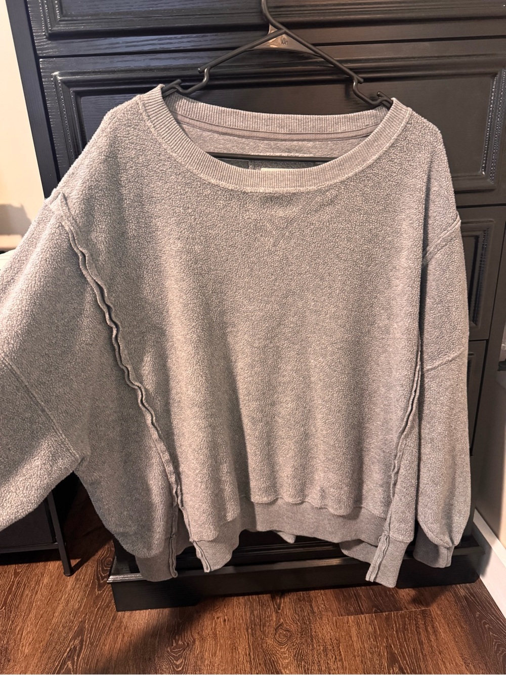 American Eagle Outfitters Relaxed Crewneck Sweater - Light Gray